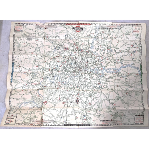 10 - London underground - A.H.C Beck (Henry 'Harry') Map of London's underground railways, Edition  No. 2... 