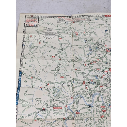 10 - London underground - A.H.C Beck (Henry 'Harry') Map of London's underground railways, Edition  No. 2... 