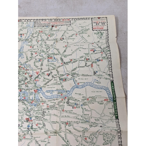 10 - London underground - A.H.C Beck (Henry 'Harry') Map of London's underground railways, Edition  No. 2... 