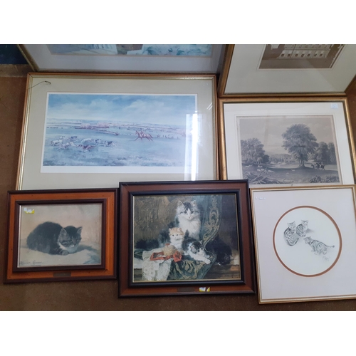 248 - A quantity of prints to include 'Sunfilled Chintz' by Marilyn Simbandie and cat themed prints
Locati... 