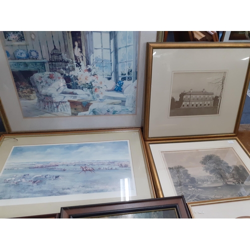 248 - A quantity of prints to include 'Sunfilled Chintz' by Marilyn Simbandie and cat themed prints
Locati... 