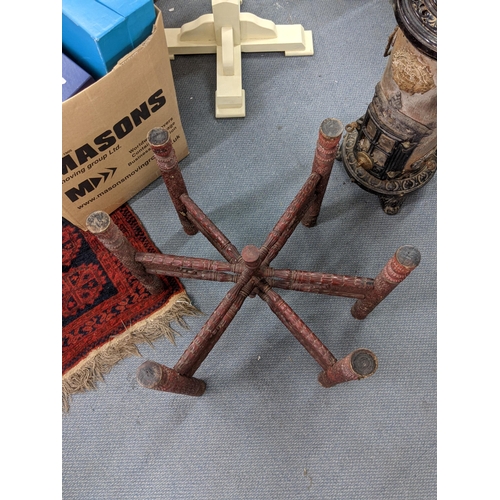 272 - A Middle Eastern brass tray table on a folding base
Location:A1B