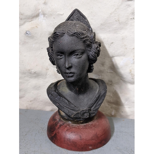 285 - Mixed 19th Century and later collectables to include a cast iron picture frame, a figure plaque and ... 