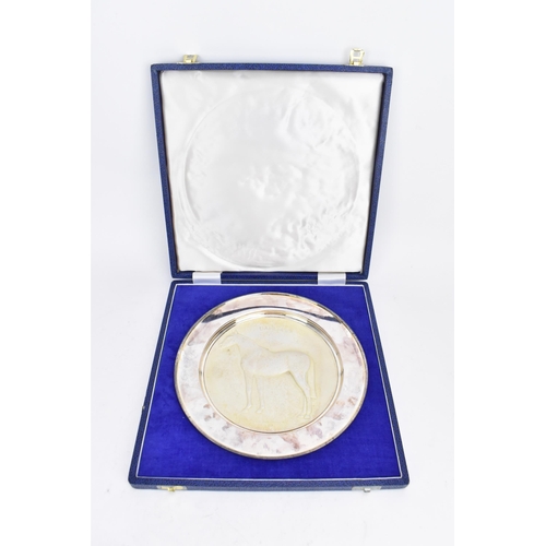 374 - An Elizabeth II silver Racehorse trophy plate, London 1975, designed by John Skeaping R.A, limited e... 