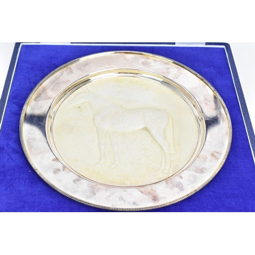 374 - An Elizabeth II silver Racehorse trophy plate, London 1975, designed by John Skeaping R.A, limited e... 