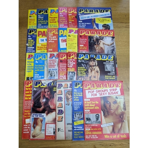 30 - A collection of 23 Parade vintage adult magazines mostly from 1972
Location:G