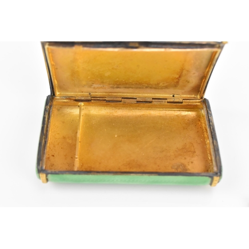 519 - A Continental enamel and diamond set cigarette case, early 20th century, possibly Russian, of rectan... 