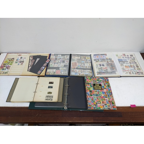 335 - A collection of worldwide stamps held in 6 albums, along with 1st day covers from the 1970s onwards,... 