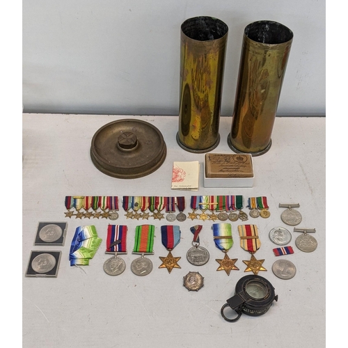 378 - A collection of WWI and WWII miniature medal bars to include a Royal Naval Reserve decoration and WW... 