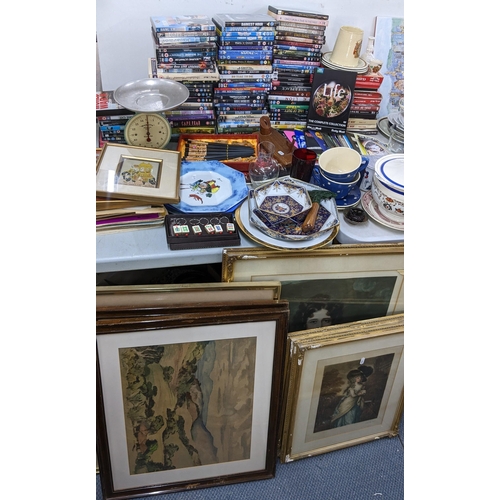 475 - A mixed lot to include DVD's, scales, pictures and other items
Location: A4M