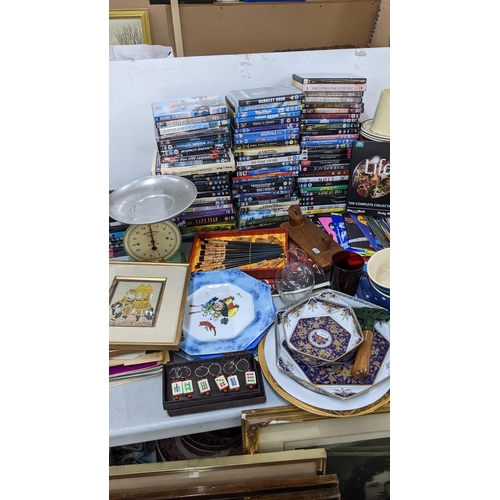 475 - A mixed lot to include DVD's, scales, pictures and other items
Location: A4M