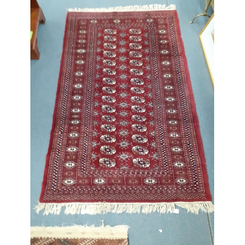 490 - A Bokhara rug with gulls on a red ground, 156cm x 96cm
Location: BR