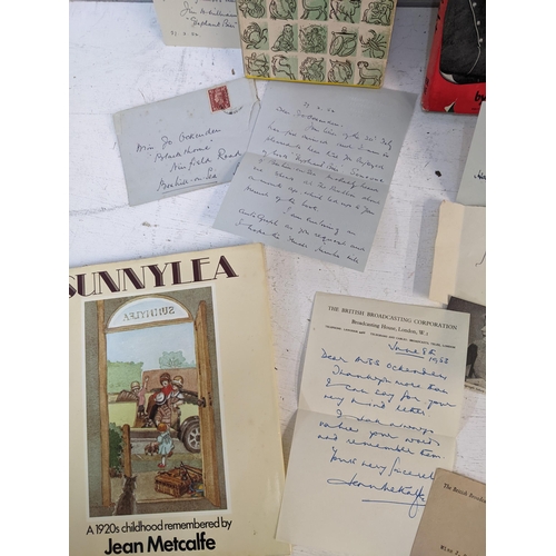 528 - Three books each with letters or signatures, Elephant Bill, with a postcard and letter from the auth... 