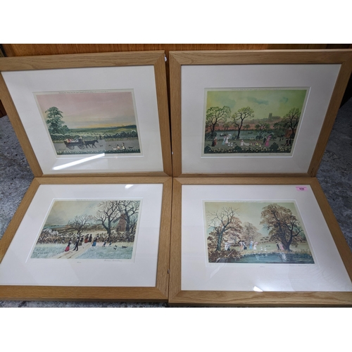 530 - Helen Bradley - a set of four signed prints of the four seasons Spring, Summer, Autumn and Winter, e... 