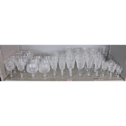 496 - A collection of Waterford Alana Crystal glasses, together with an engraved glass Location: 2.2