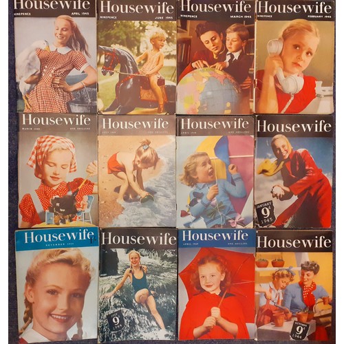 107 - A quantity of vintage Housewife booklets, 1944-1950 together with a small quantity of vintage costum... 