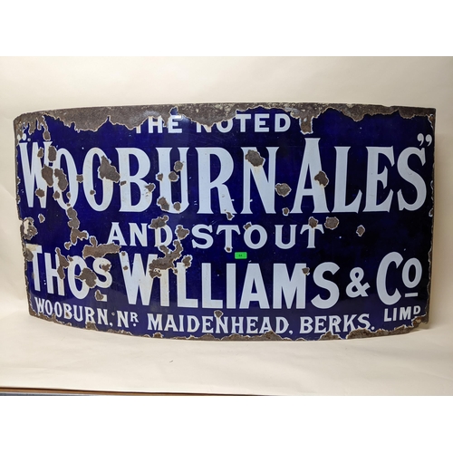 BREWERIANA INTEREST: Rare Williams, Wooburn Green brewery advertising enamel sign, 60" x 30"
Location: SL