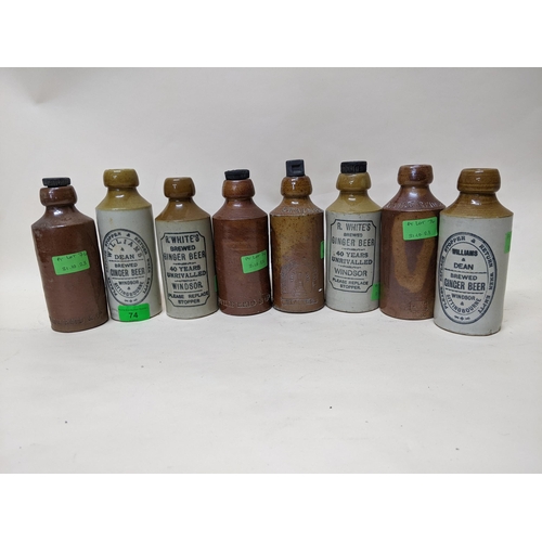 Seven Windsor ginger beer bottles - Neville Reid, Williams & Dean & R. Whites plus another from Staines
Location: 1B