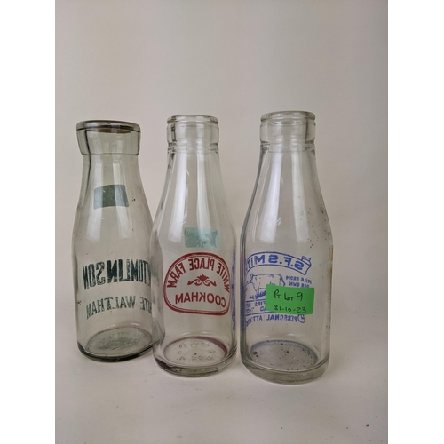 9 - Assorted local m ilk bottles from Cookham, Wooburn Green, Maidenhead, etc
Location: SL