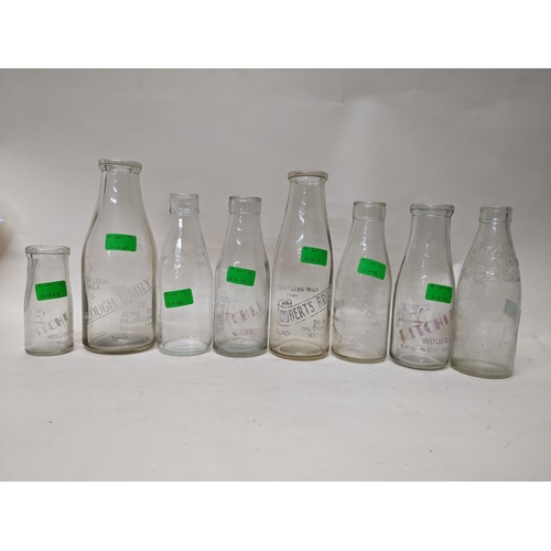 9 - Assorted local m ilk bottles from Cookham, Wooburn Green, Maidenhead, etc
Location: SL