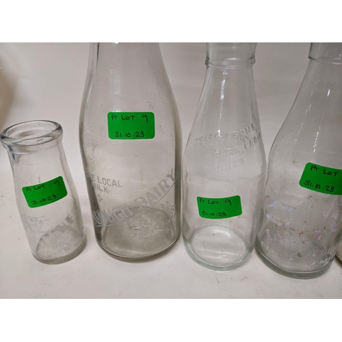 9 - Assorted local m ilk bottles from Cookham, Wooburn Green, Maidenhead, etc
Location: SL