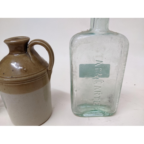 90 - Rare Star & Garter, Windsor miniature flagon, along with a Star & Garter glass spirit flask
Location... 