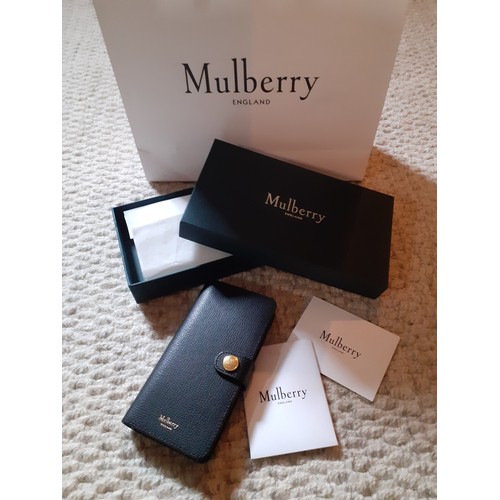 112 - Mulberry-Two mobile phone cases, a black cross grain leather Samsung S9 phone flip case and a red ex... 