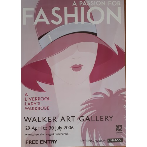 111 - A 2006 National Museum 'Passion for Fashion' poster, 43cm x 59cm, a large Audrey Hepburn portrait on... 