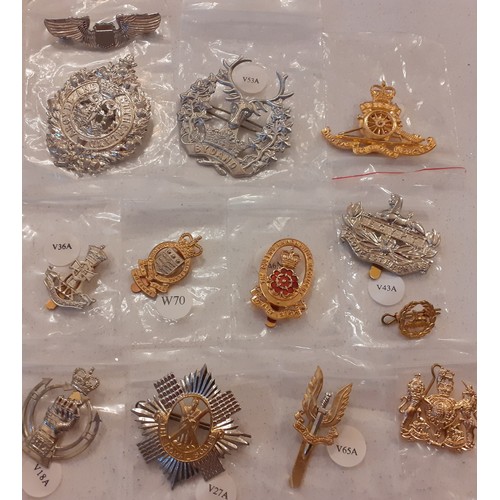 72 - A quantity of Ammo UK, Firmin and other British cap badges to include Royal Hampshire, The Royal Gre... 