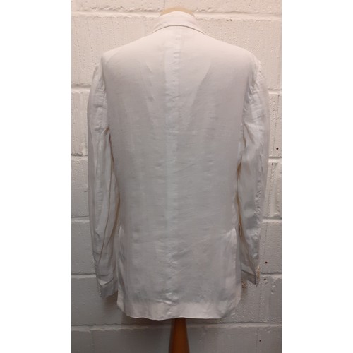 97 - Dolce & Gabanna- A gents Summer white, lightweight linen jacket, 40