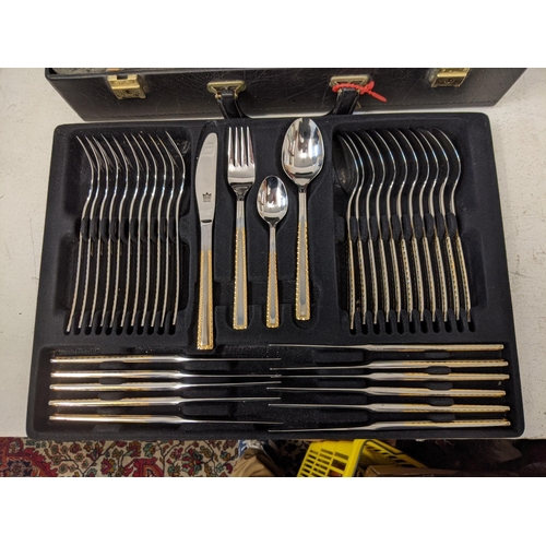 111 - A Bestecke Solingen canteen of cutlery model 4520, never used, 12-setting, housed in original briefc... 