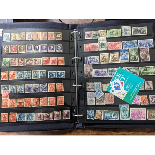 155 - A stamp collection to include 1st day covers, circa 1960s/70s, mounted in two albums, and various wo... 