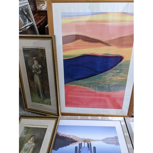 290 - A quantity of framed and glazed prints to include a pair of Victorian theatrical prints, Burroughs &... 