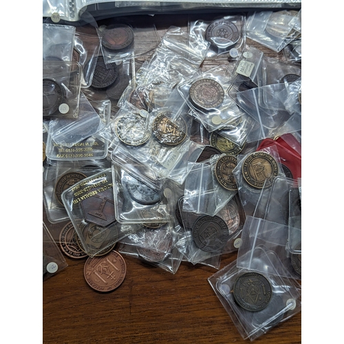 49 - A collection of Masonic tokens English and Scottish examples to include HAC Armoury Fitzroy Lodge, R... 