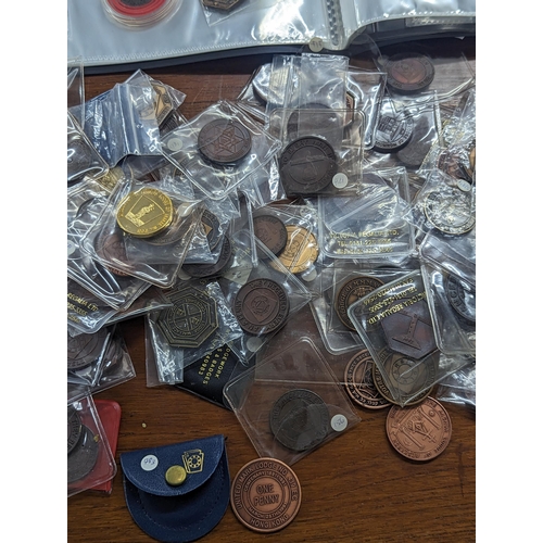 49 - A collection of Masonic tokens English and Scottish examples to include HAC Armoury Fitzroy Lodge, R... 