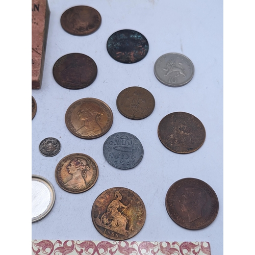 53 - A mixed lot to include 1838 Maundy silver two pence and other coinage along with a pre to post decim... 