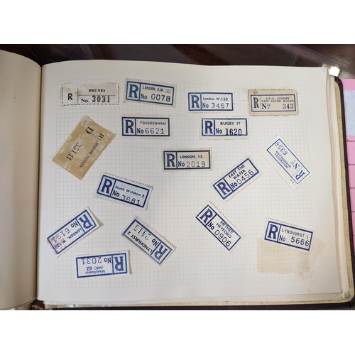 75 - Mixed 19th century monograms, letterheads, family crest, letterology, and postage stamp registration... 