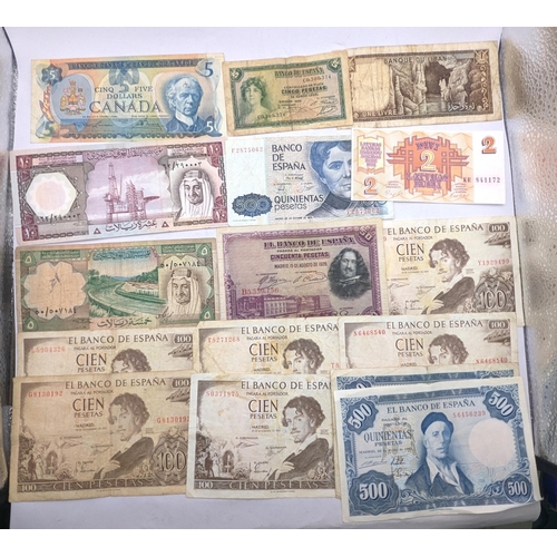 8 - Mixed banknotes from around the world to include 1912 Russia, Gibraltar, WWII era and later British ... 