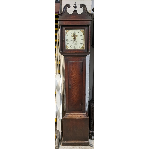 14 - A Georgian 30 hour oak cased long case clock, the dial signed R. Summerhayses Ilminster
Location:FOY... 