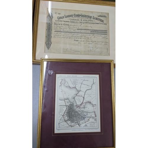 346 - A 17th/18th century Christopher Saxton & William Kip map of Northamptonshire together with a map of ... 