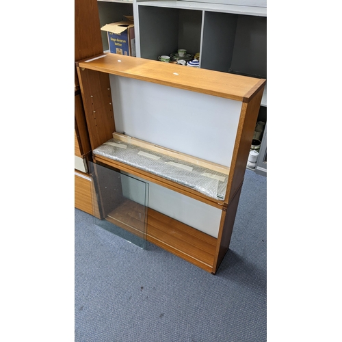 5 - A set of retro Tapley wall hanging, Ladderax style units to include record cabinets, set of drawers ... 