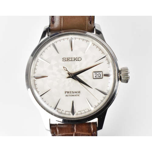 90 - A Seiko Presage, 'Sakura Fubuki' automatic, gents, stainless steel wristwatch, circa 2018, model 4R3... 