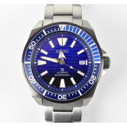 91 - A Seiko Prospex, special edition 'Save The Oceans', Divers 200m, automatic, gents, stainless steel w... 