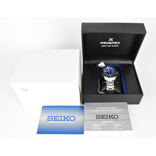 91 - A Seiko Prospex, special edition 'Save The Oceans', Divers 200m, automatic, gents, stainless steel w... 