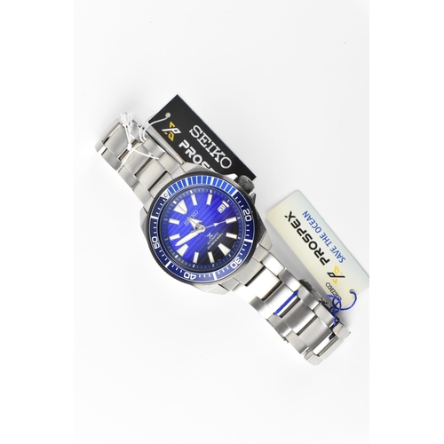 91 - A Seiko Prospex, special edition 'Save The Oceans', Divers 200m, automatic, gents, stainless steel w... 