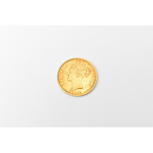 101 - United Kingdom - Victoria (1837 -1901), Half Sovereign dated 1872, having shield back with die numbe... 