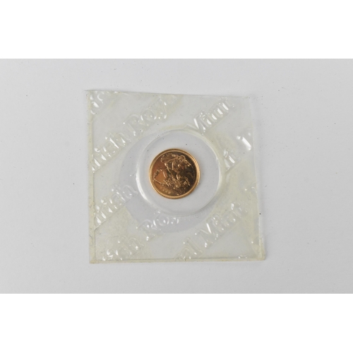 105 - United Kingdom - Elizabeth II (1952-2022), 2009 1/4 quarter sovereign, sealed in Royal Mint branded ... 