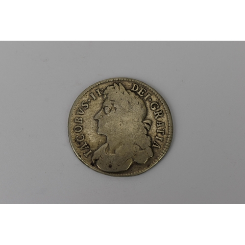 20 - Kingdom of England - James II (1685 - 1688) Halfcrown, dated 1687, Second laureate and draped bust, ... 