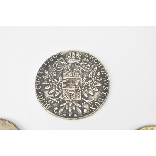 31 - Silver Germanic coinage to include an 1861 Wilhelm coronation thaler 1871 Prussian Thaler, together ... 