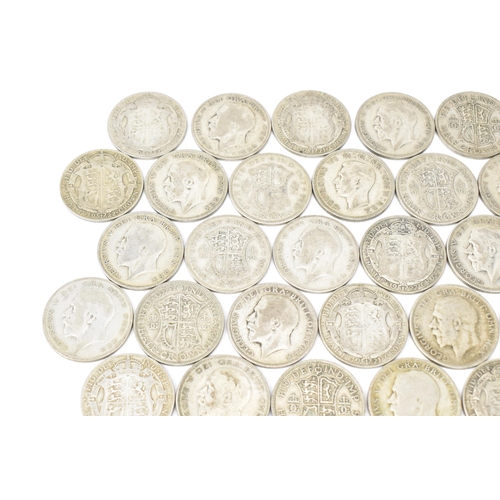 46 - A collection of George V and George VI pre 1947 Half Crowns, total weight 439.6g
Location: